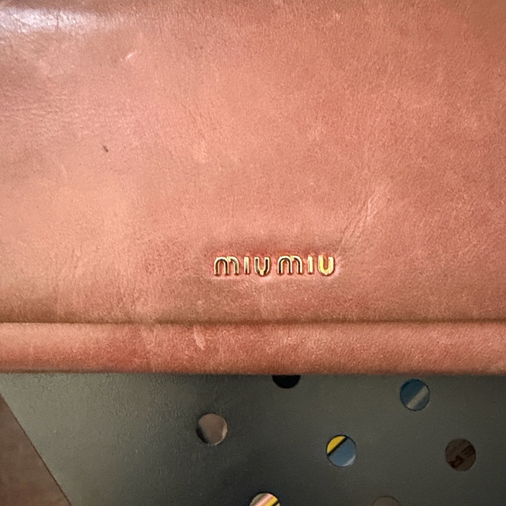 Miu Miu Rose Leather Wallet - Picture 7 of 9